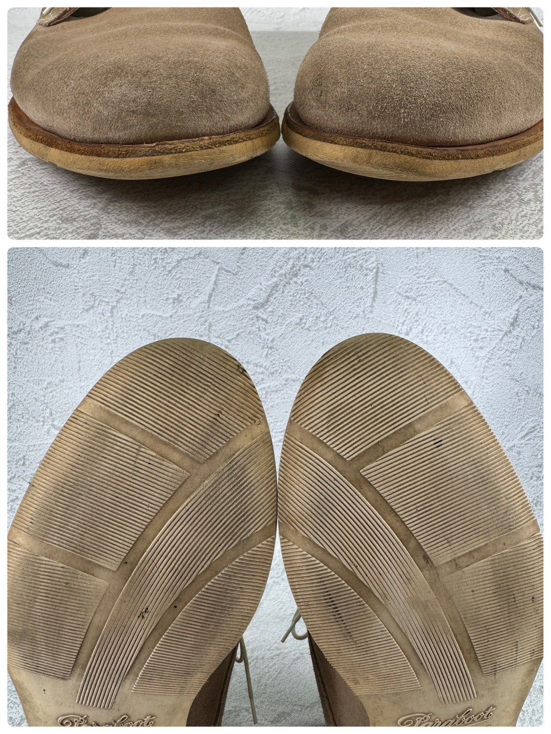 Paraboot パラブーツ｜スエード チャッカブーツ｜ライトベージュ UK7.5 / 26cm フランス製 ナチュラルラバーソール W3651