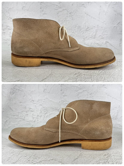 Paraboot パラブーツ｜スエード チャッカブーツ｜ライトベージュ UK7.5 / 26cm フランス製 ナチュラルラバーソール W3651