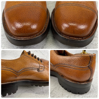 【美品】JOSEPH CHEANEY&SONS ジョセフチーニーアンドサンズ CAIRNGORM 2R / ケンゴン ストレート 外羽根 グレインレザー コマンドソール 茶 ブラウン UK6.5 / 25.0cm【Ｗ3519】