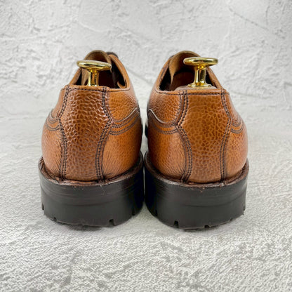 【美品】JOSEPH CHEANEY&SONS ジョセフチーニーアンドサンズ CAIRNGORM 2R / ケンゴン ストレート 外羽根 グレインレザー コマンドソール 茶 ブラウン UK6.5 / 25.0cm【Ｗ3519】