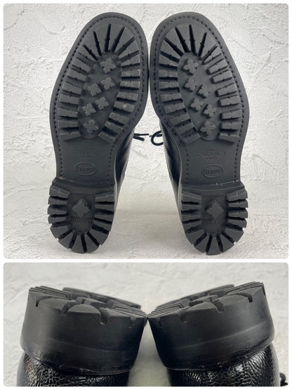 【極美品】JOSEPH CHEANEY&SONS ジョセフチーニーアンドサンズ CAIRNGORM 2R / ケンゴン ストレート 外羽根 グレインレザー コマンドソール 黒 ブラック UK6.5 / 25.0cm【Ｗ3518】