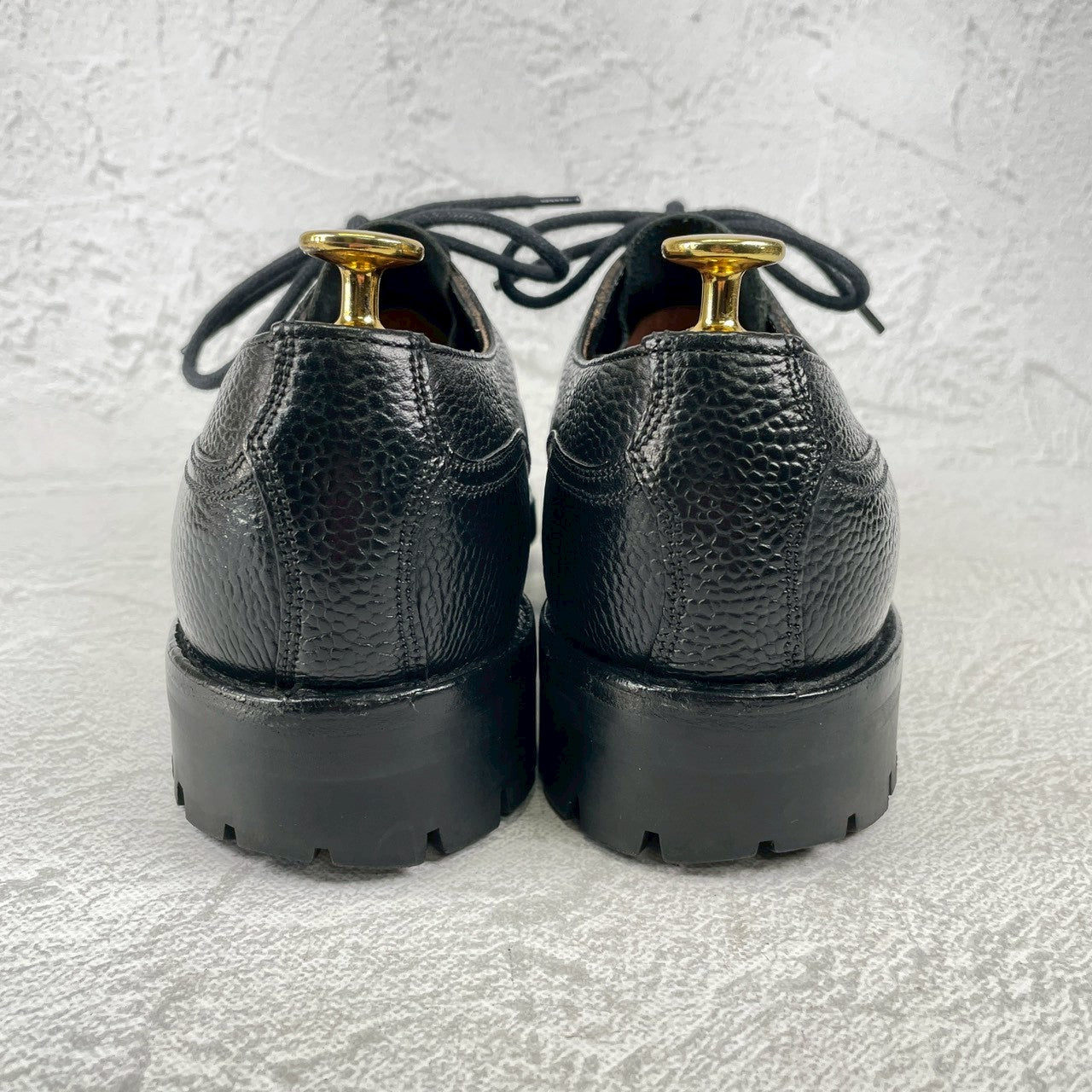 【極美品】JOSEPH CHEANEY&SONS ジョセフチーニーアンドサンズ CAIRNGORM 2R / ケンゴン ストレート 外羽根 グレインレザー コマンドソール 黒 ブラック UK6.5 / 25.0cm【Ｗ3518】