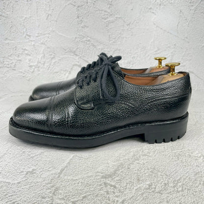 【極美品】JOSEPH CHEANEY&SONS ジョセフチーニーアンドサンズ CAIRNGORM 2R / ケンゴン ストレート 外羽根 グレインレザー コマンドソール 黒 ブラック UK6.5 / 25.0cm【Ｗ3518】