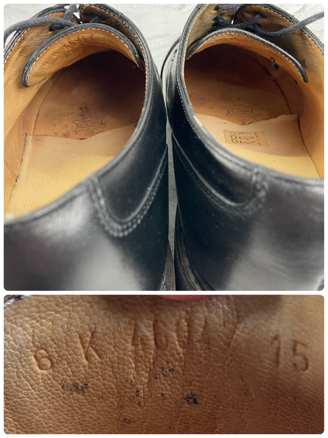 Paraboot パラブーツ CHAMBORD シャンボード Uチップ 外羽根 黒 ブラック UK6.5 / 25.0cm【Ｗ3517】