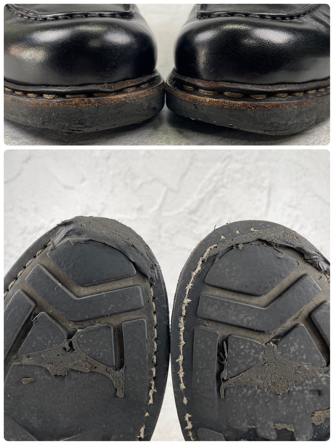 Paraboot パラブーツ CHAMBORD シャンボード Uチップ 外羽根 黒 ブラック UK6.5 / 25.0cm【Ｗ3517】