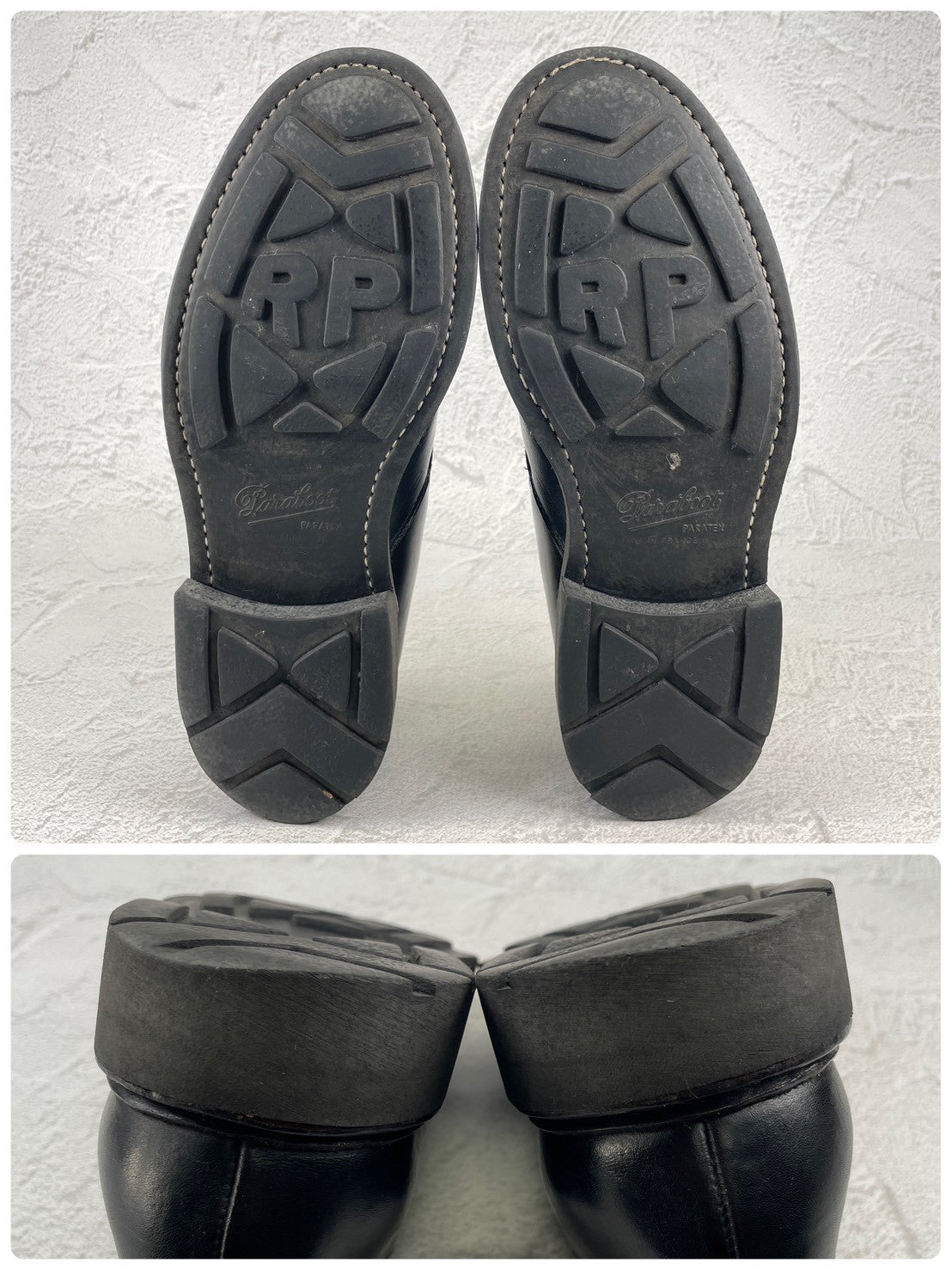 【良品】Paraboot パラブーツ PHOTON フォトン サイドゴア 黒 ブラック UK6 / 24.5cm【W3516】