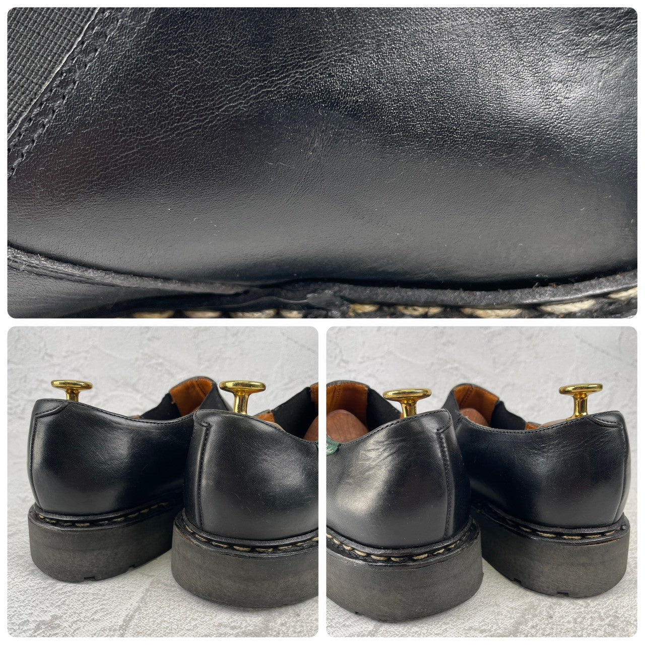 【良品】Paraboot パラブーツ PHOTON フォトン サイドゴア 黒 ブラック UK6 / 24.5cm【W3516】