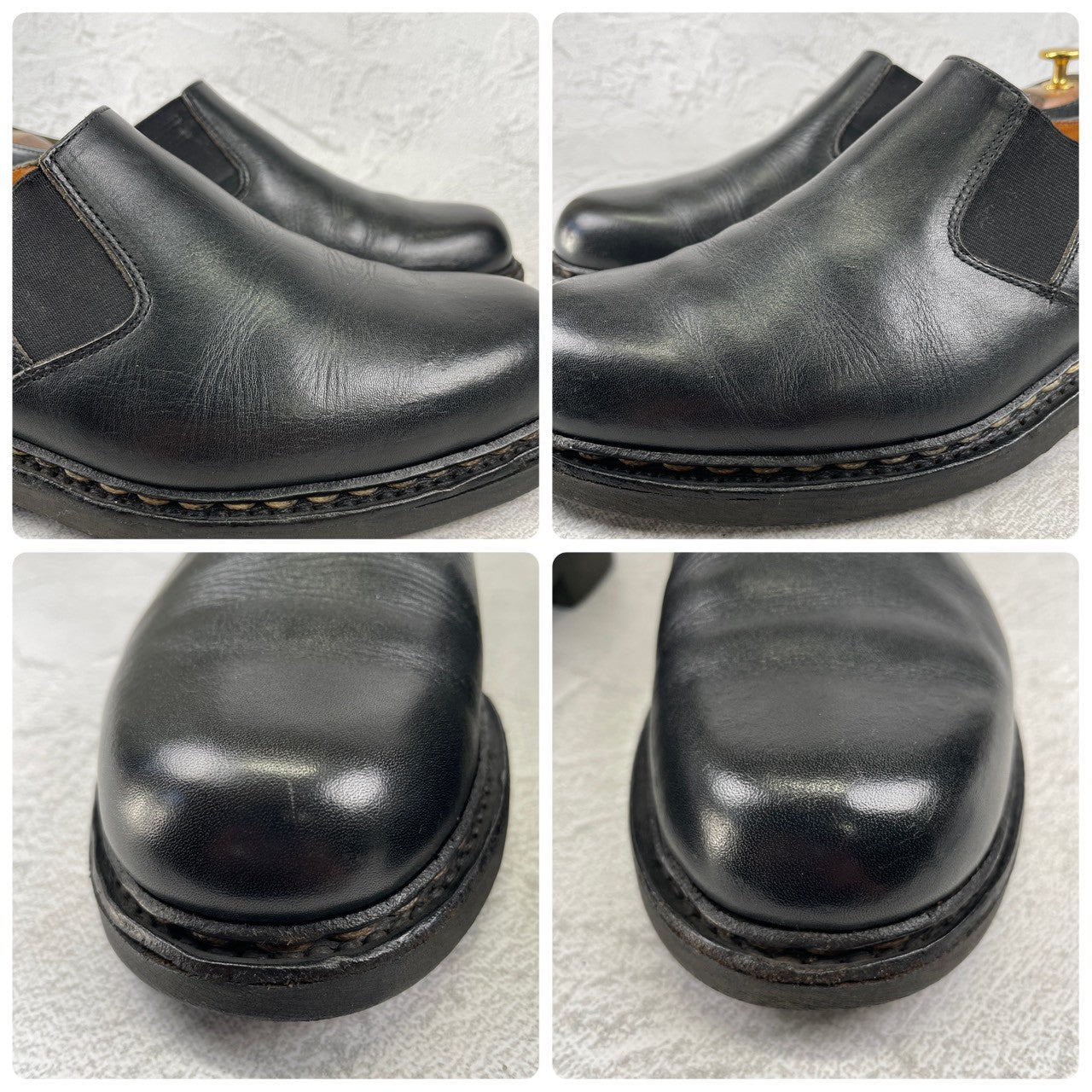 【良品】Paraboot パラブーツ PHOTON フォトン サイドゴア 黒 ブラック UK6 / 24.5cm【W3516】