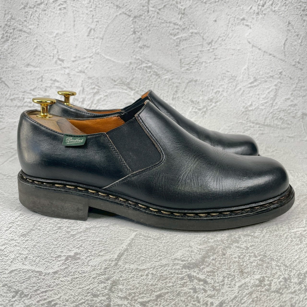 【良品】Paraboot パラブーツ PHOTON フォトン サイドゴア 黒 ブラック UK6 / 24.5cm【W3516】