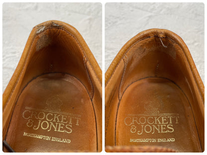 Crockett&Jones クロケットアンドジョーンズ PEMBROKE ペンブローク ウイング 外羽根 メダリオン ブローグ 茶 ブラウン UK6 / 24.5cm【W3515】