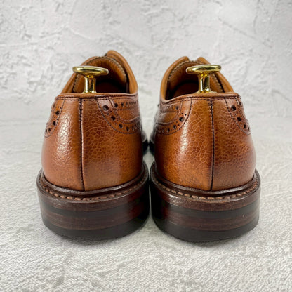 Crockett&Jones クロケットアンドジョーンズ PEMBROKE ペンブローク ウイング 外羽根 メダリオン ブローグ 茶 ブラウン UK6 / 24.5cm【W3515】