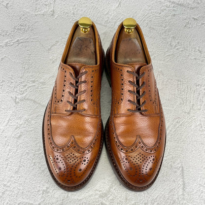 Crockett&Jones クロケットアンドジョーンズ PEMBROKE ペンブローク ウイング 外羽根 メダリオン ブローグ 茶 ブラウン UK6 / 24.5cm【W3515】