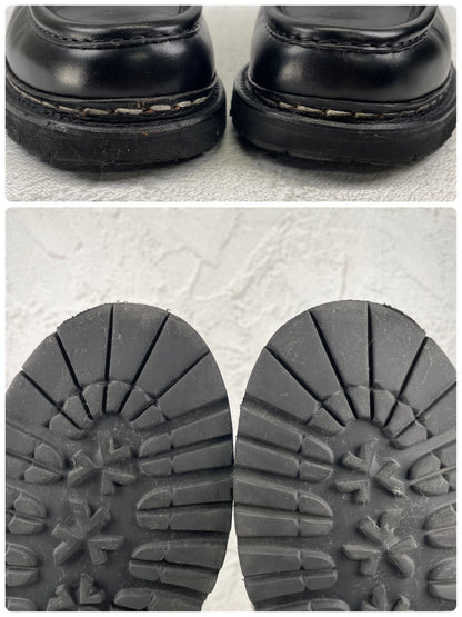 【極美品】Berwick1707 バーウィック 5293 コインローファー ビーフサドル ヴィブラムヴィライトソール 黒 ブラック UK5.5 / 24.5cm【W3514】