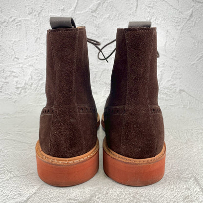 【未使用】CROCKETT&JONES クロケット＆ジョーンズ SKYE スカイ ウイング ブローグ カントリーブーツ スエード 茶 ブラウン UK7.5 / 26.0cm【W3527】