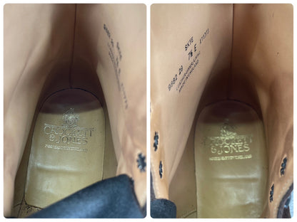 【未使用】CROCKETT&JONES クロケット＆ジョーンズ SKYE スカイ ウイング ブローグ カントリーブーツ スエード 茶 ブラウン UK7.5 / 26.0cm【W3527】
