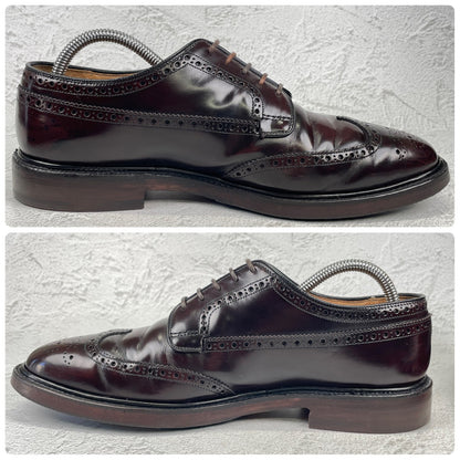 【リフト交換済み】Church's チャーチ GRAFTON グラフトン ウイング 外羽根 メダリオン 茶 ブラウン UK8 / 26.5cm【Ｗ3526】