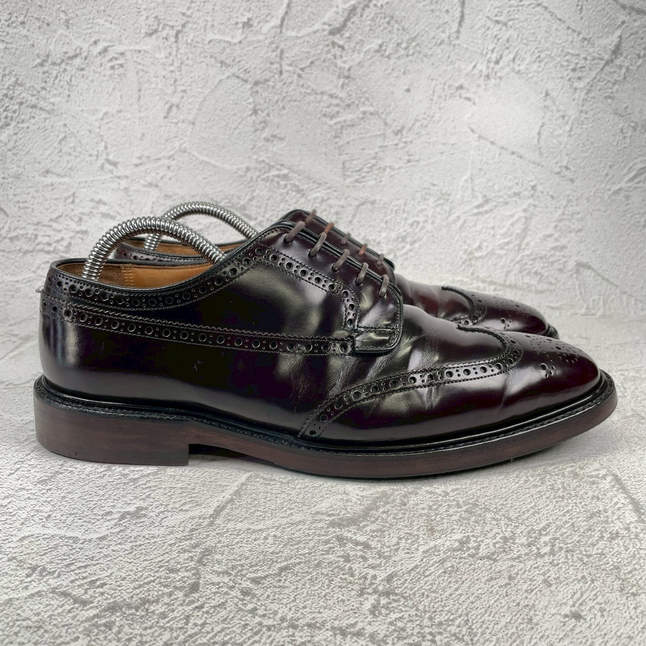 【リフト交換済み】Church's チャーチ GRAFTON グラフトン ウイング 外羽根 メダリオン 茶 ブラウン UK8 / 26.5cm【Ｗ3526】