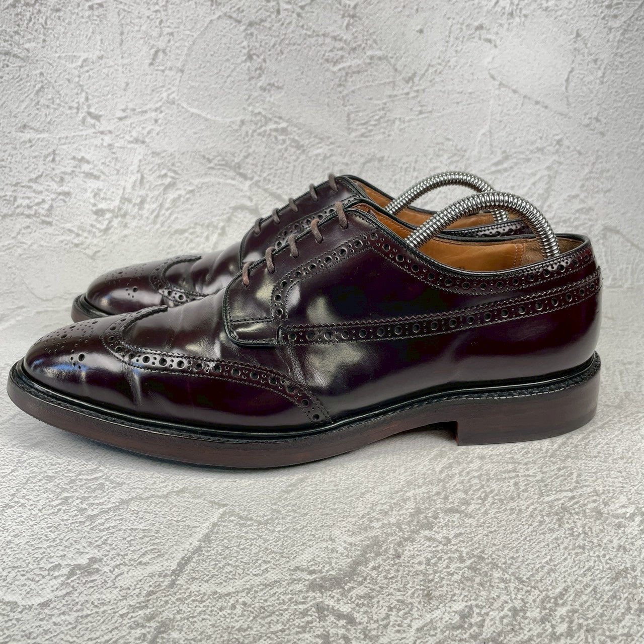 【リフト交換済み】Church's チャーチ GRAFTON グラフトン ウイング 外羽根 メダリオン 茶 ブラウン UK8 / 26.5cm【Ｗ3526】