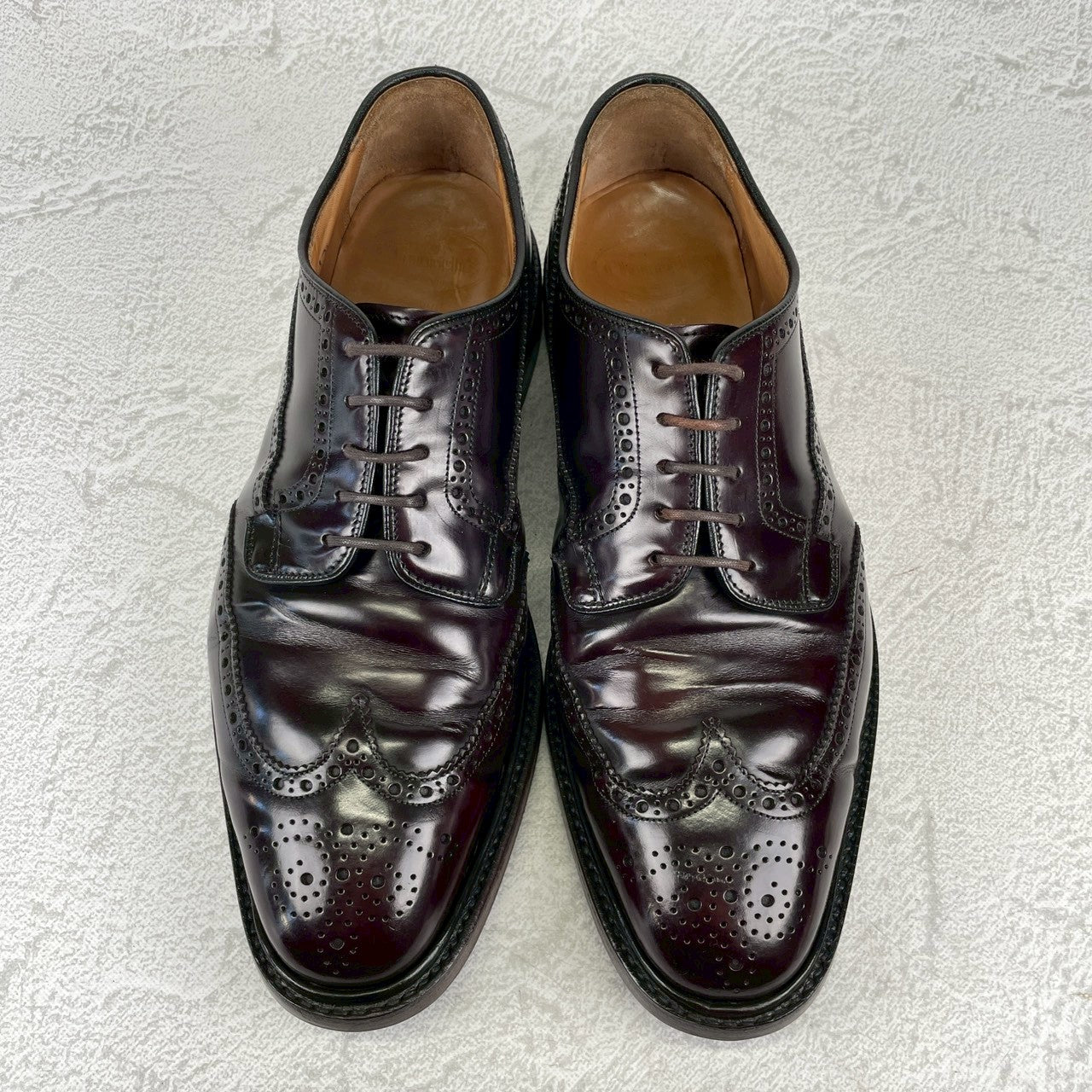 【リフト交換済み】Church's チャーチ GRAFTON グラフトン ウイング 外羽根 メダリオン 茶 ブラウン UK8 / 26.5cm【Ｗ3526】