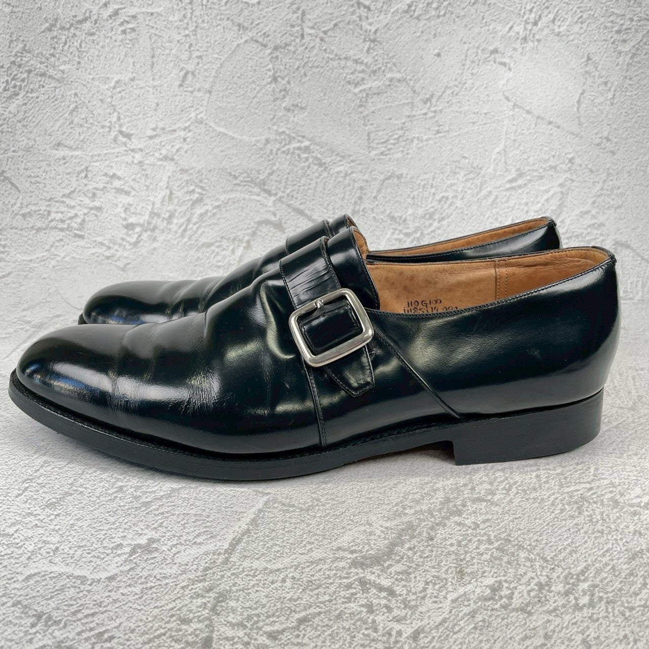 【リフト交換済み】Church's チャーチ WESTBURY ウェストバリー シングルモンク 金具 黒 ブラック UK11 / 29.5cm【Ｗ3525】
