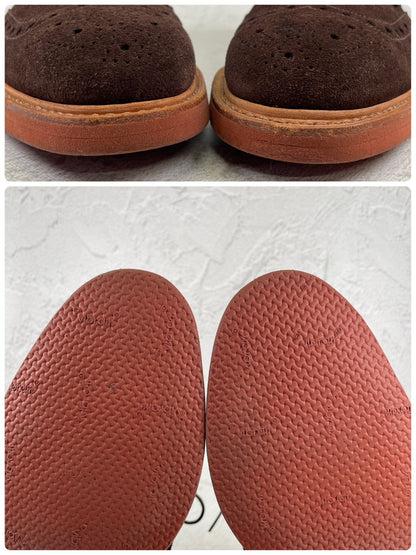【未使用】CROCKETT&JONES クロケット＆ジョーンズ SKYE スカイ ウイング ブローグ カントリーブーツ スエード 茶 ブラウン UK7.5 / 26.0cm【W3527】