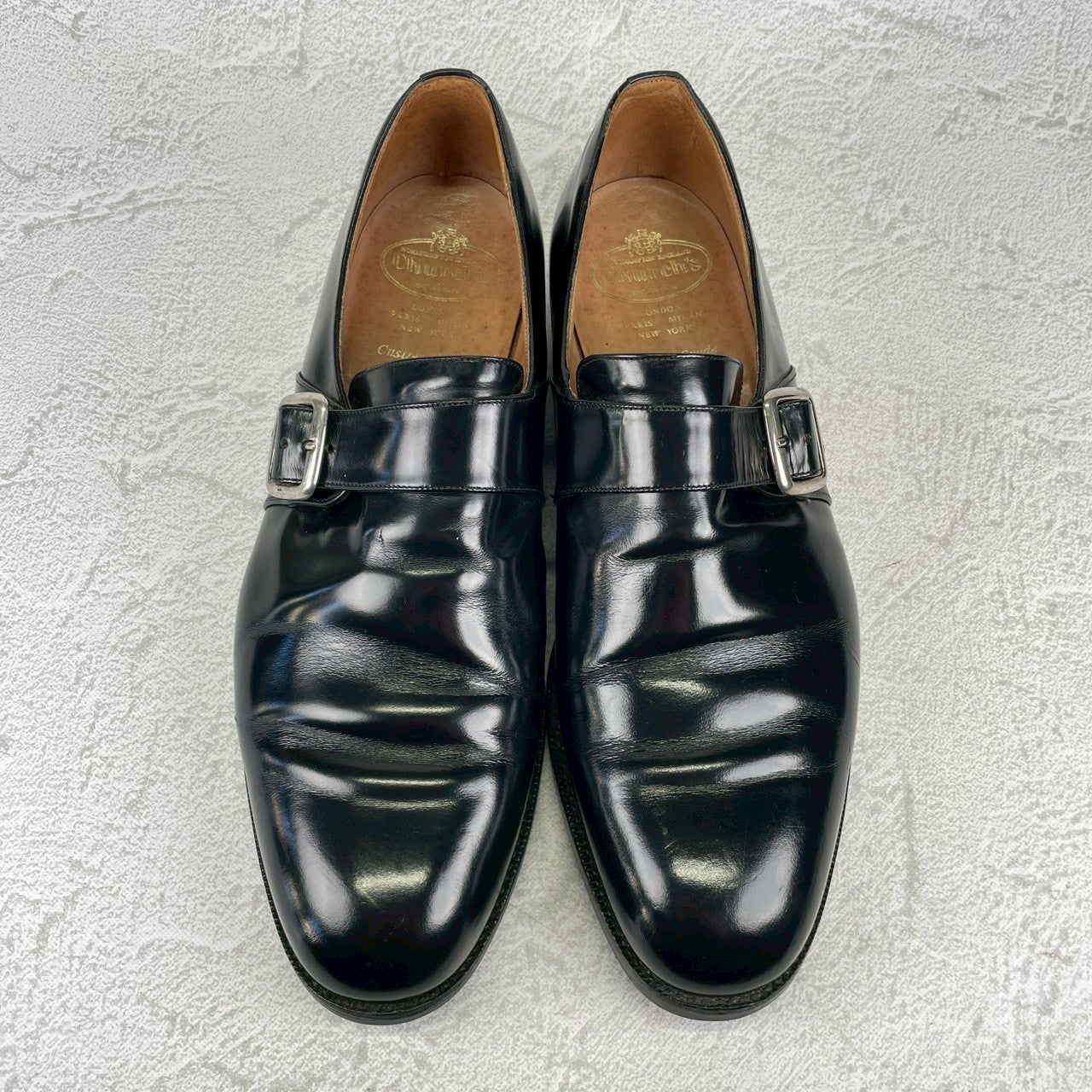 【リフト交換済み】Church's チャーチ WESTBURY ウェストバリー シングルモンク 金具 黒 ブラック UK11 / 29.5cm【Ｗ3525】