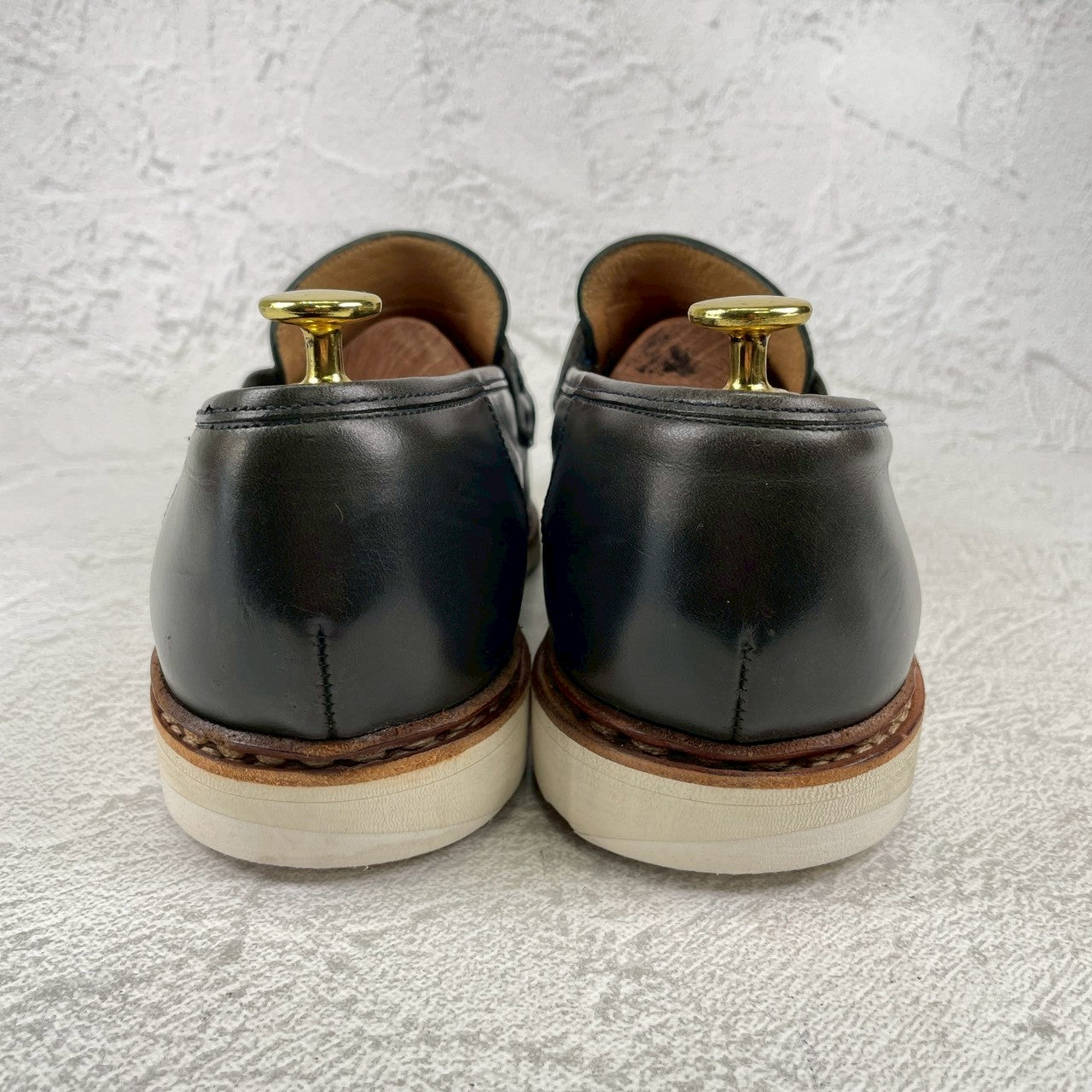 【かかと修理済み】Paraboot パラブーツ REIMS ランス コインローファー ビーフロール カーキ UK9 / 27.5cm【Ｗ3524】