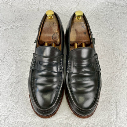 【かかと修理済み】Paraboot パラブーツ REIMS ランス コインローファー ビーフロール カーキ UK9 / 27.5cm【Ｗ3524】