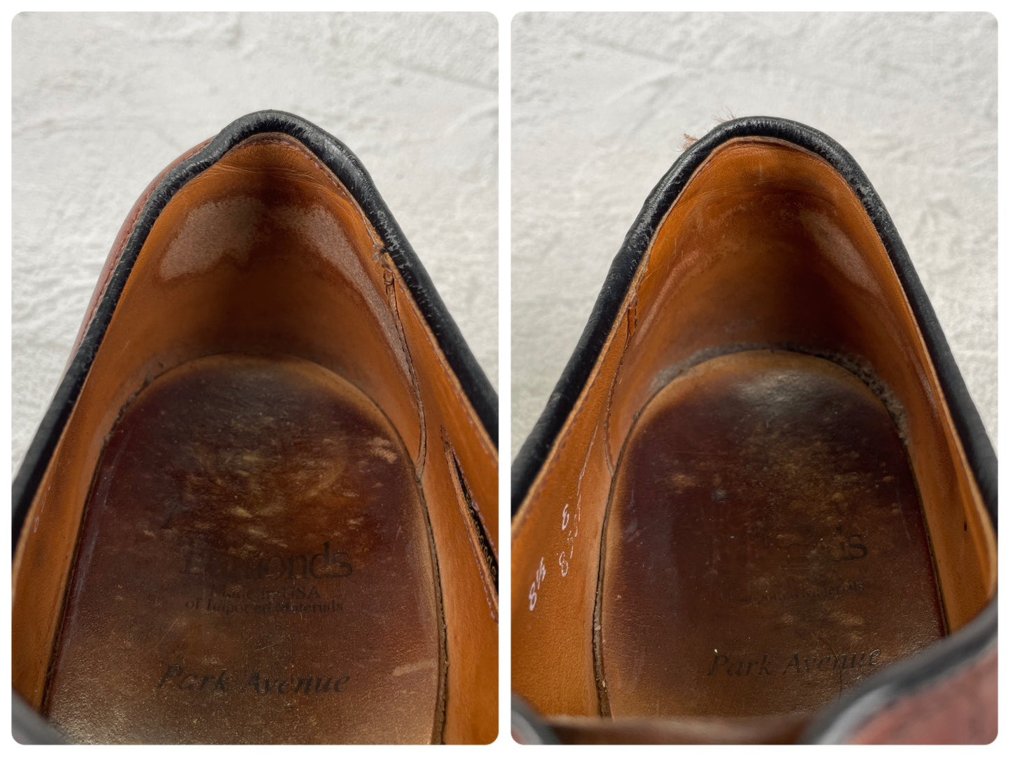 【良品】Allen Edmonds アレンエドモンズ Park Avenue パークアベニュー ストレート 内羽根 6アイレット 茶 ブラウン US8.5 / 26.5cm / Eウィズ【Ｗ3523】