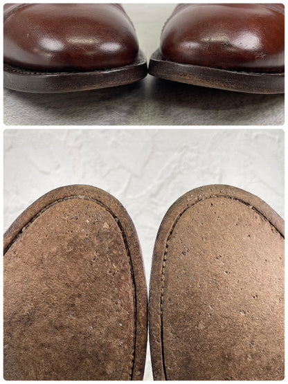 【良品】Allen Edmonds アレンエドモンズ Park Avenue パークアベニュー ストレート 内羽根 6アイレット 茶 ブラウン US8.5 / 26.5cm / Eウィズ【Ｗ3523】