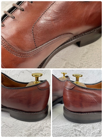 【良品】Allen Edmonds アレンエドモンズ Park Avenue パークアベニュー ストレート 内羽根 6アイレット 茶 ブラウン US8.5 / 26.5cm / Eウィズ【Ｗ3523】