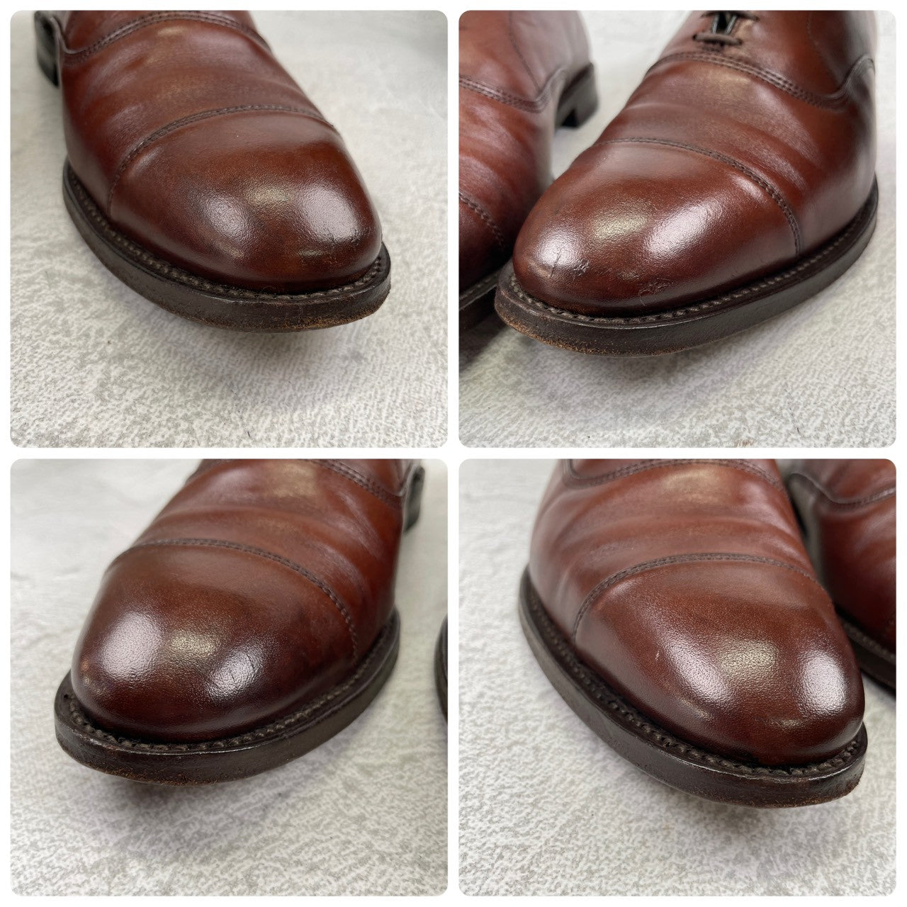 【良品】Allen Edmonds アレンエドモンズ Park Avenue パークアベニュー ストレート 内羽根 6アイレット 茶 ブラウン US8.5 / 26.5cm / Eウィズ【Ｗ3523】