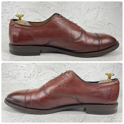 【良品】Allen Edmonds アレンエドモンズ Park Avenue パークアベニュー ストレート 内羽根 6アイレット 茶 ブラウン US8.5 / 26.5cm / Eウィズ【Ｗ3523】
