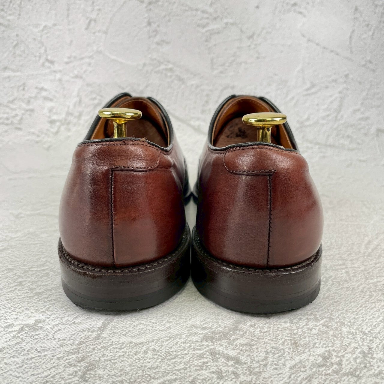 【良品】Allen Edmonds アレンエドモンズ Park Avenue パークアベニュー ストレート 内羽根 6アイレット 茶 ブラウン US8.5 / 26.5cm / Eウィズ【Ｗ3523】