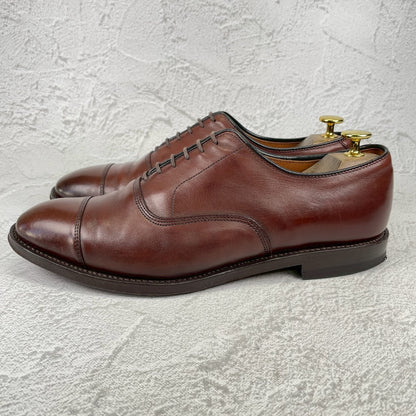 【良品】Allen Edmonds アレンエドモンズ Park Avenue パークアベニュー ストレート 内羽根 6アイレット 茶 ブラウン US8.5 / 26.5cm / Eウィズ【Ｗ3523】
