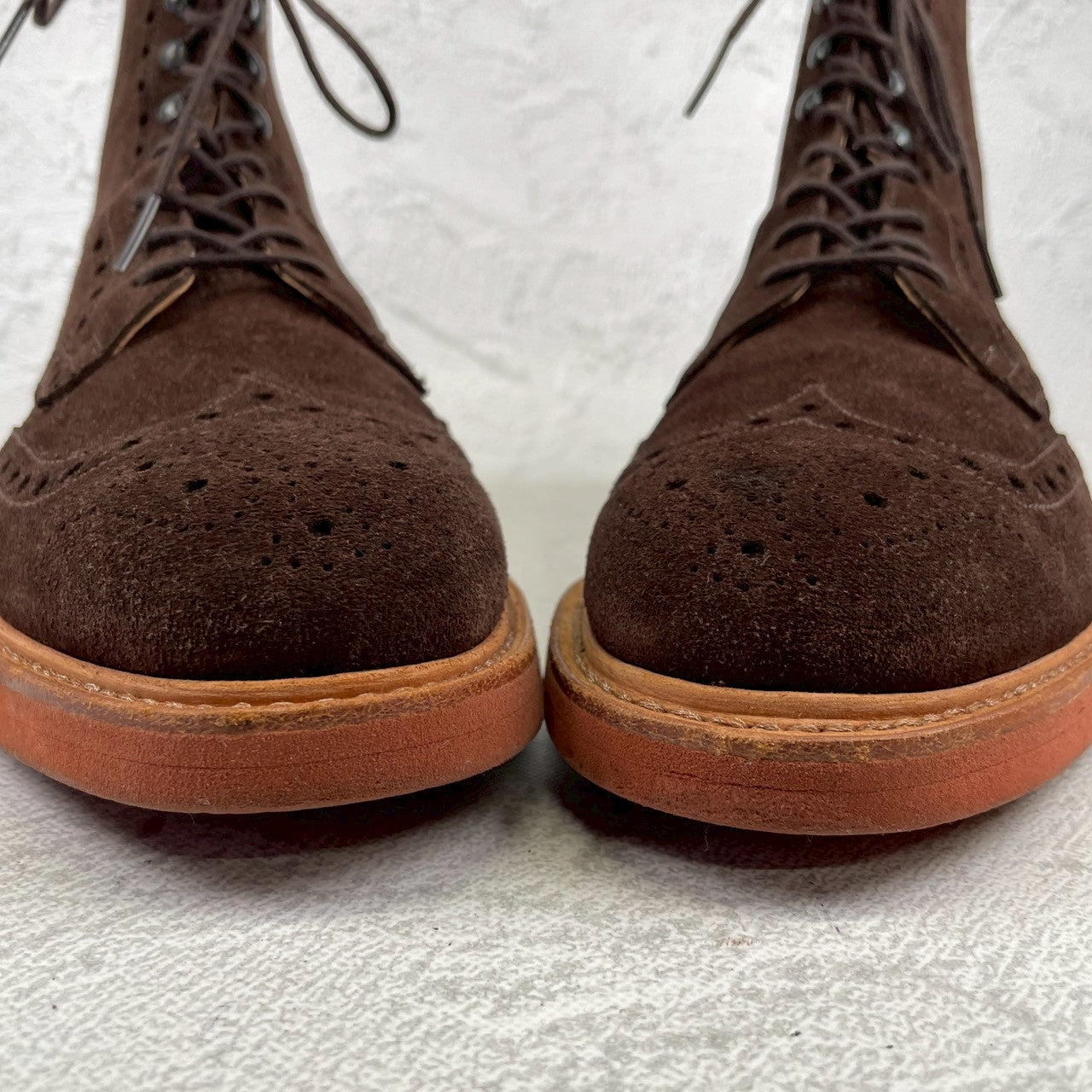 【未使用】CROCKETT&JONES クロケット＆ジョーンズ SKYE スカイ ウイング ブローグ カントリーブーツ スエード 茶 ブラウン UK7.5 / 26.0cm【W3527】
