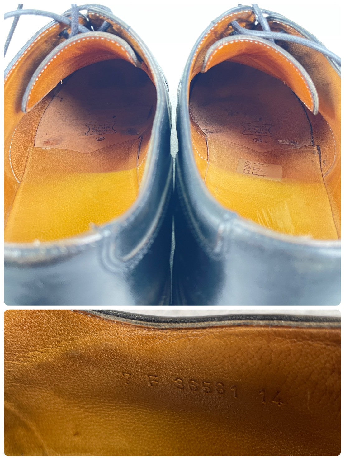 Paraboot パラブーツ CHAMBORD シャンボード Uチップ 外羽根 黒 ブラック UK7 / 25.5cm【Ｗ3521】