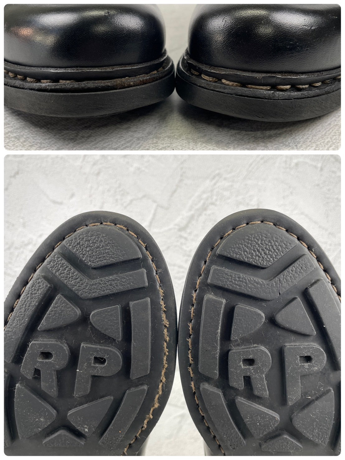 Paraboot パラブーツ CHAMBORD シャンボード Uチップ 外羽根 黒 ブラック UK7 / 25.5cm【Ｗ3521】