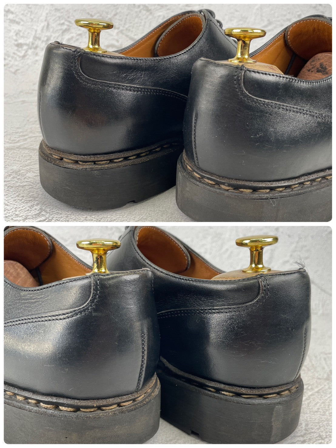 Paraboot パラブーツ CHAMBORD シャンボード Uチップ 外羽根 黒 ブラック UK7 / 25.5cm【Ｗ3521】