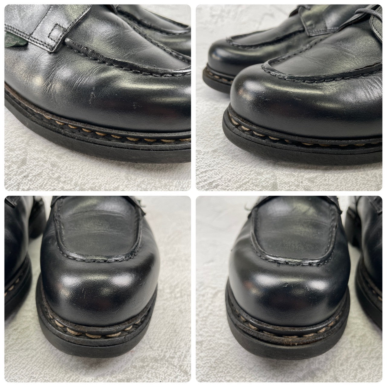 Paraboot パラブーツ CHAMBORD シャンボード Uチップ 外羽根 黒 ブラック UK7 / 25.5cm【Ｗ3521】