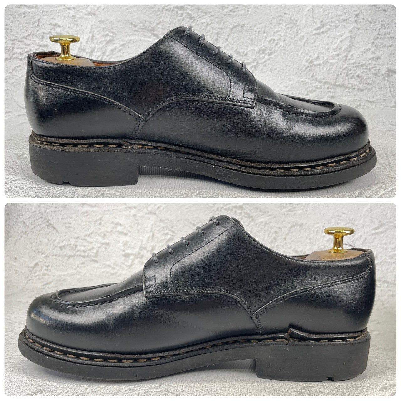 Paraboot パラブーツ CHAMBORD シャンボード Uチップ 外羽根 黒 ブラック UK7 / 25.5cm【Ｗ3521】