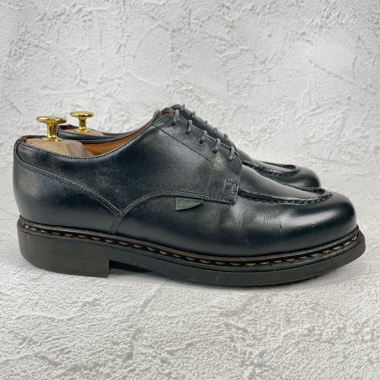 Paraboot パラブーツ CHAMBORD シャンボード Uチップ 外羽根 黒 ブラック UK7 / 25.5cm【Ｗ3521】