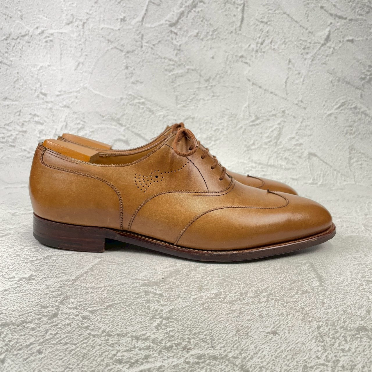 JOHN LOBB ジョンロブ 8695ラスト 内羽根 ウイングチップ 茶 ブラウン UK6.5 / 25.0cm【KI0003】