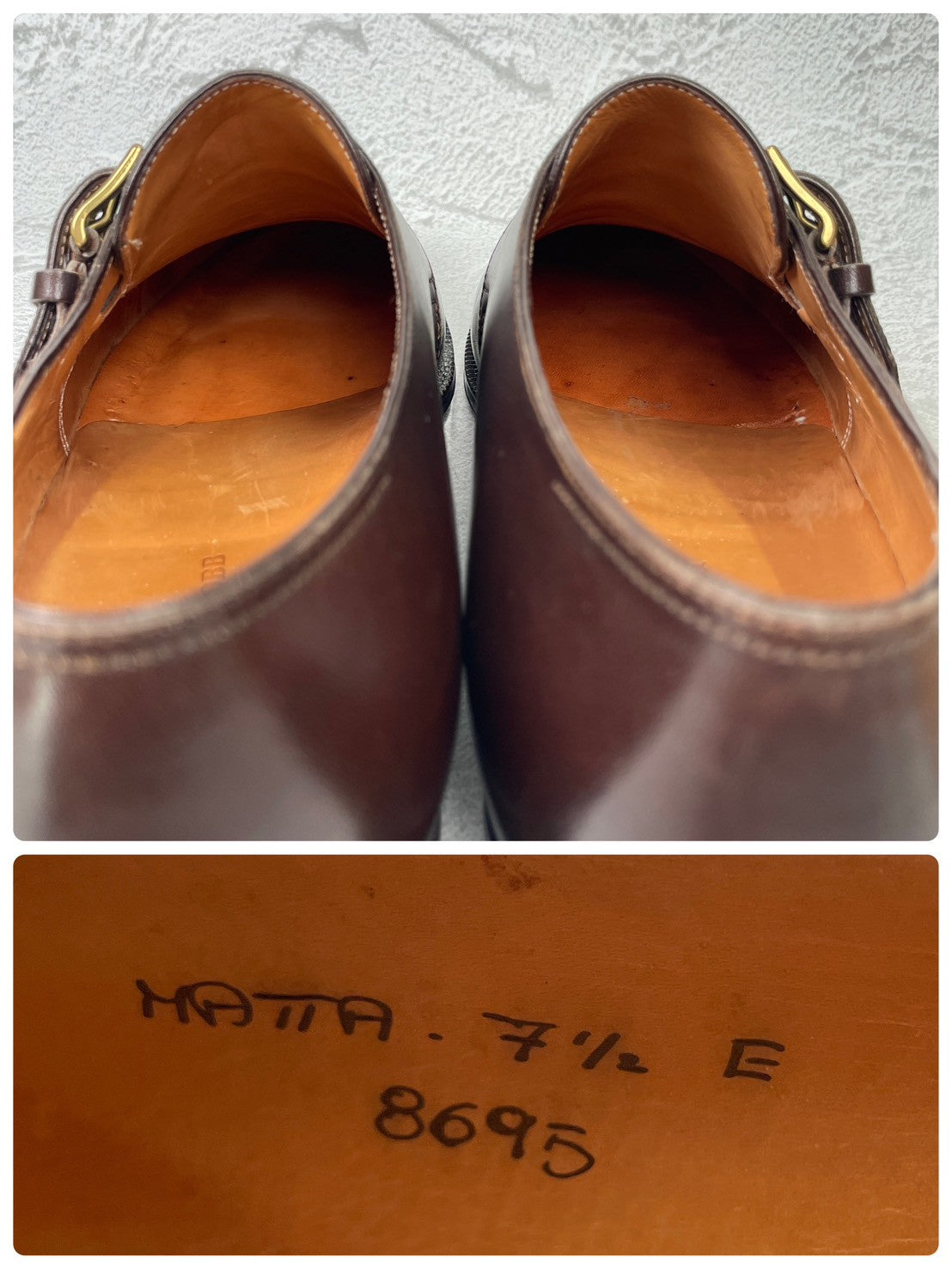 JOHN LOBB ジョンロブ 8695ラスト MATTA マッタ シングルモンク 茶 ブラウン UK7.5 / 26.0cm【KI0001】