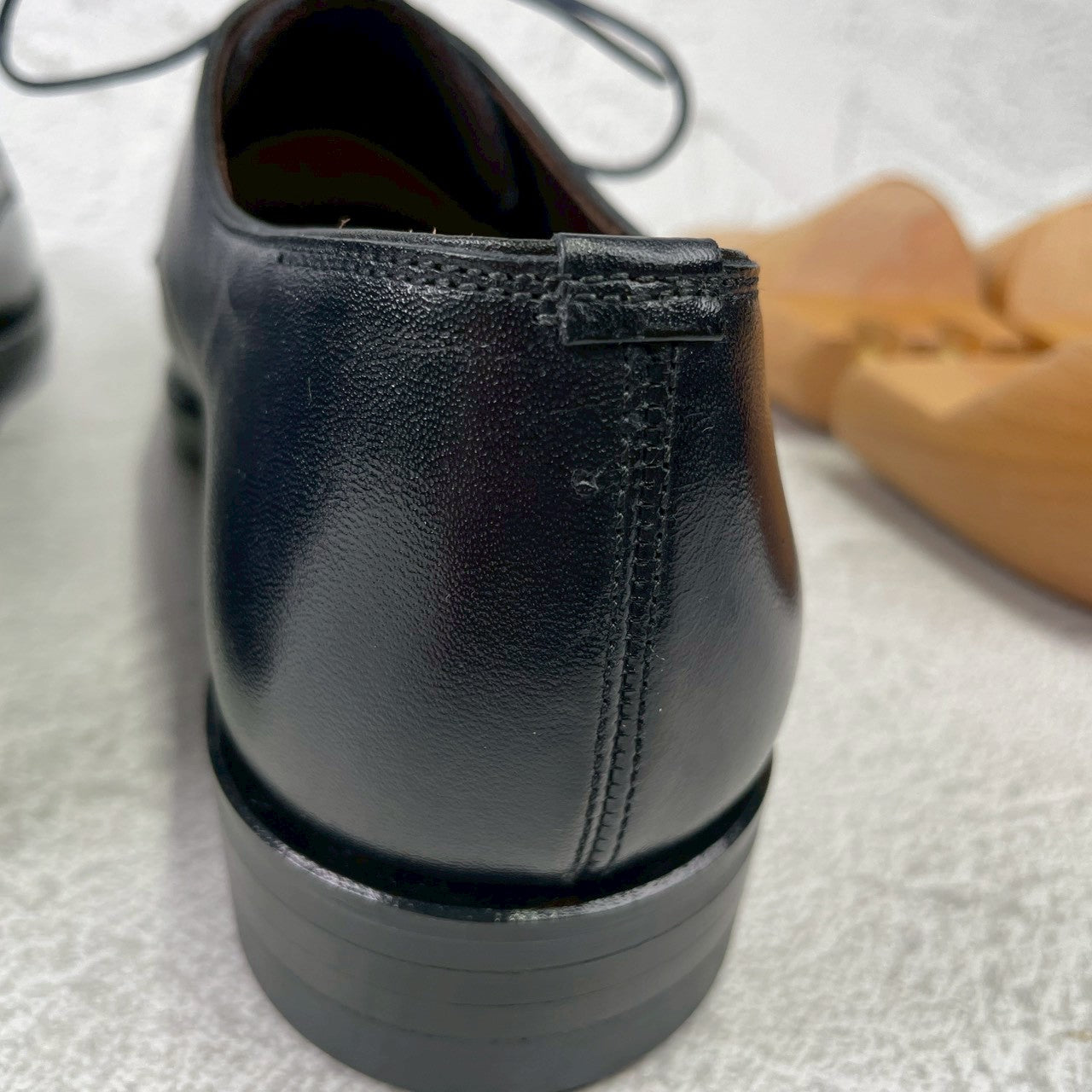 【未使用】OTSUKA 大塚製靴 外羽根 プレーントゥ ダイナイトソール 紺 25.0cm【KI0007】