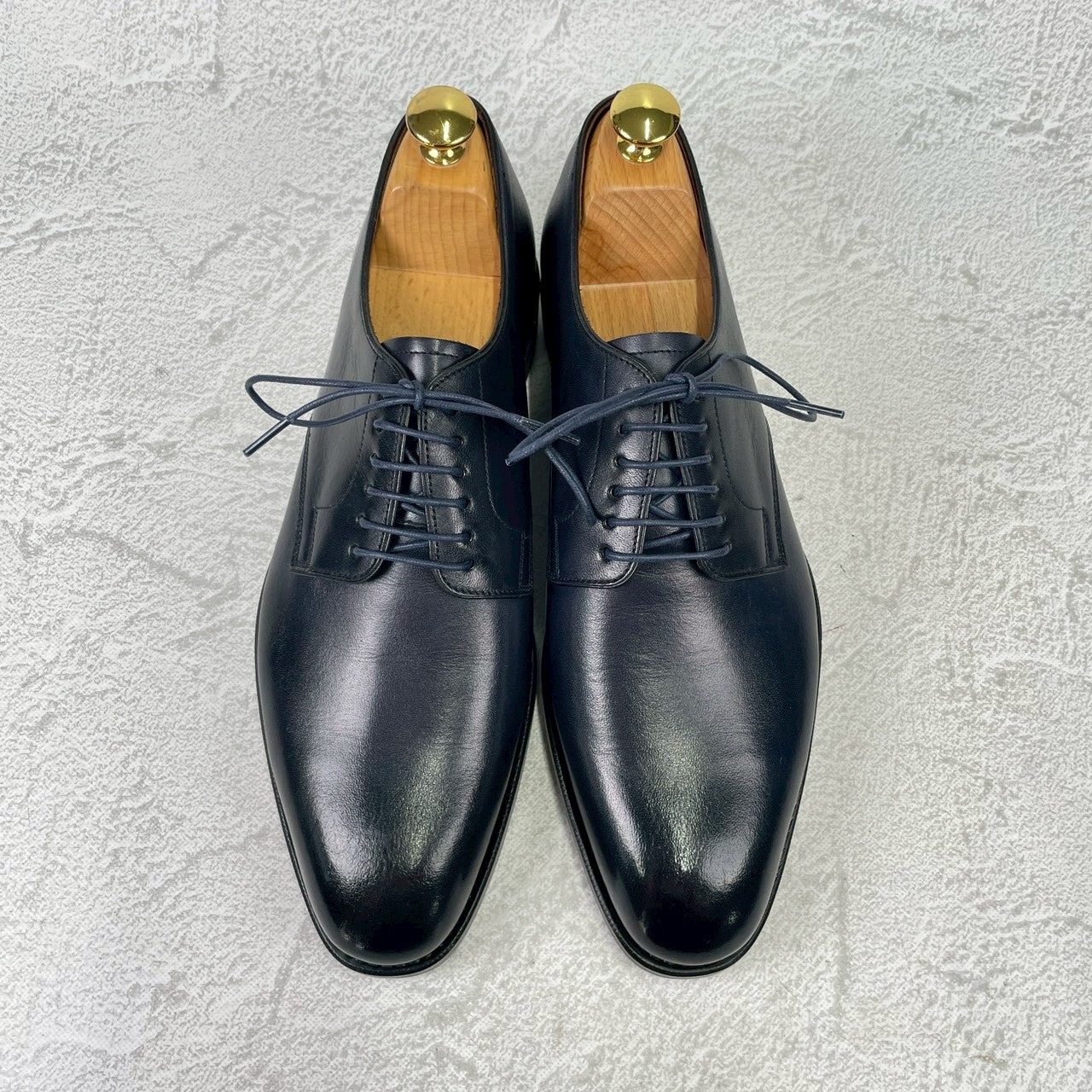 【未使用】OTSUKA 大塚製靴 外羽根 プレーントゥ ダイナイトソール 紺 25.0cm【KI0007】