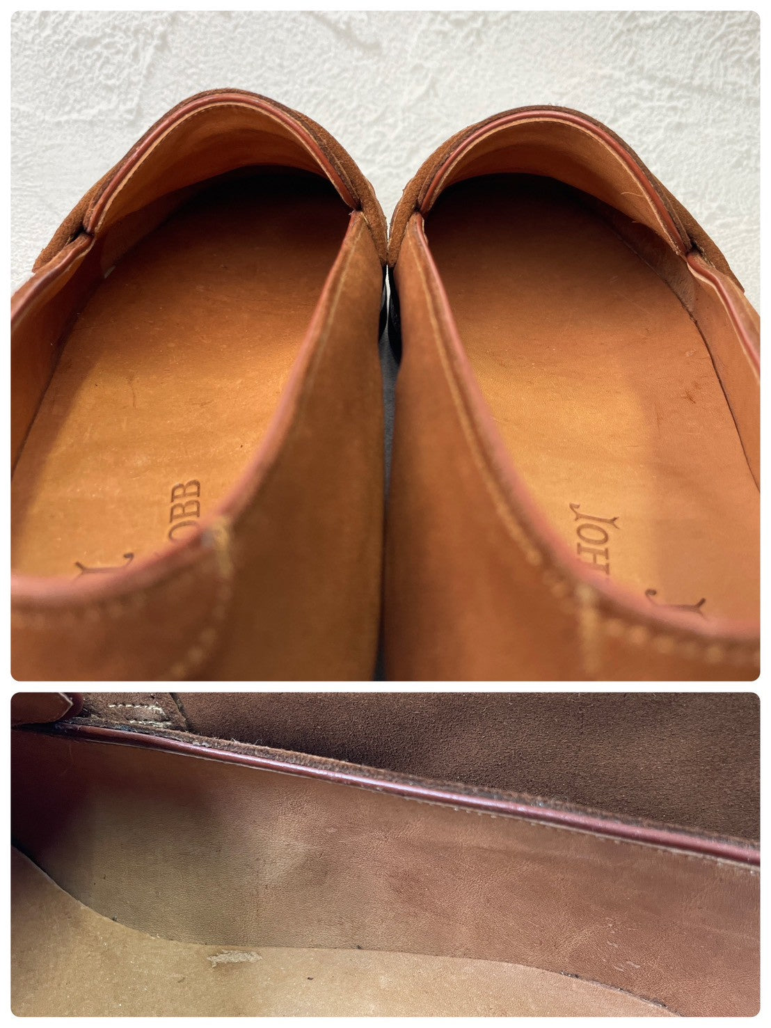 JOHN LOBB PARIS ジョンロブ パリロゴ LOPEZ ロペス コインローファー スエード 茶 UK7 / 25.5cm【KI0005】