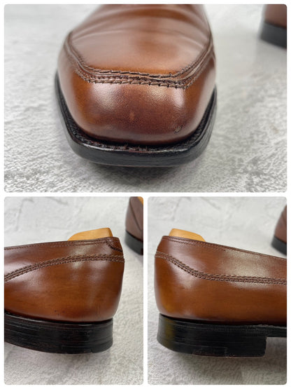 JOHN LOBB ジョンロブ BERKSHIRE バークシャー 5000ラスト ローファー スリッポン 茶 UK7.5 / 26.0cm【KI0004】