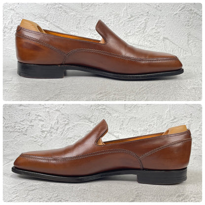JOHN LOBB ジョンロブ BERKSHIRE バークシャー 5000ラスト ローファー スリッポン 茶 UK7.5 / 26.0cm【KI0004】