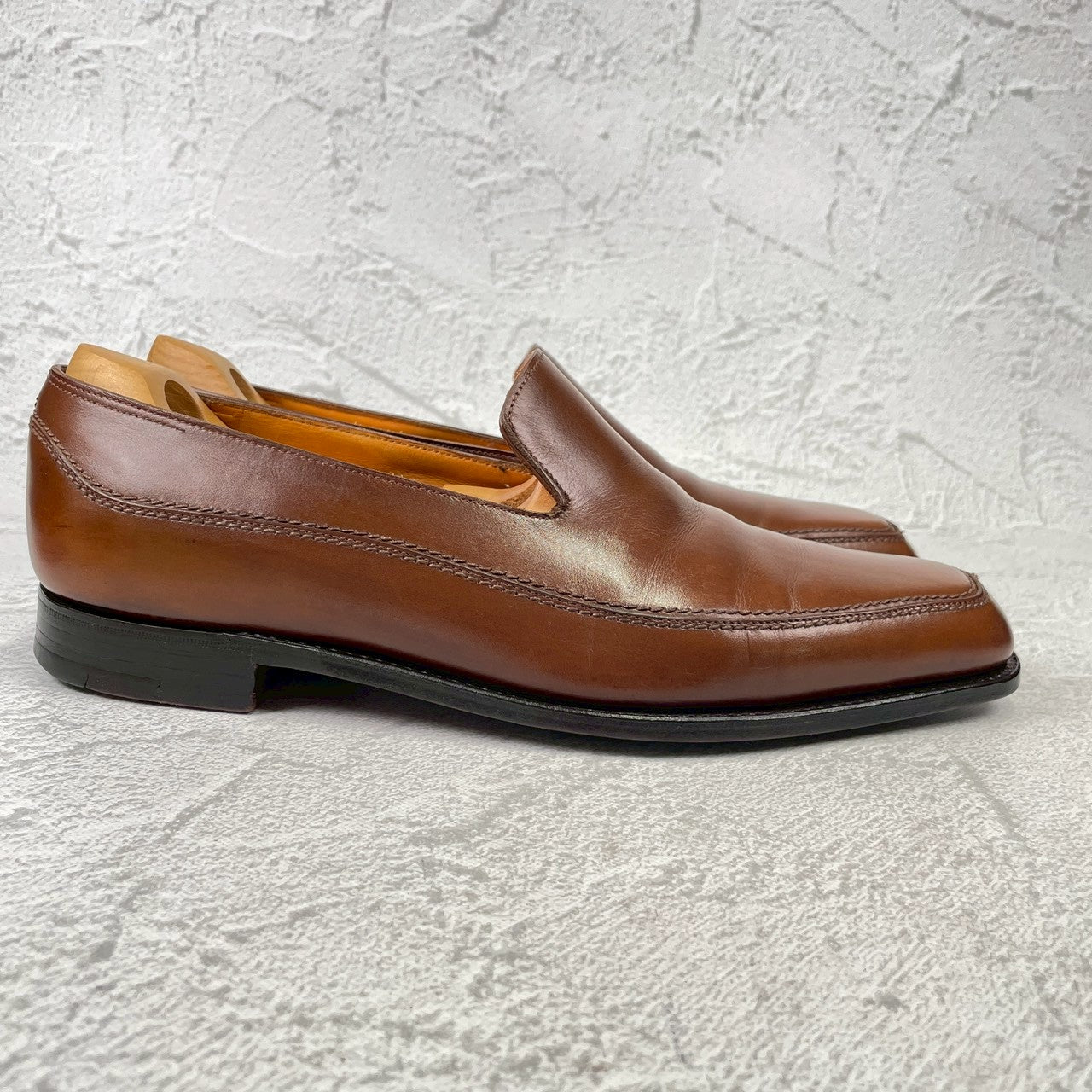 JOHN LOBB ジョンロブ BERKSHIRE バークシャー 5000ラスト ローファー スリッポン 茶 UK7.5 / 26.0cm【KI0004】